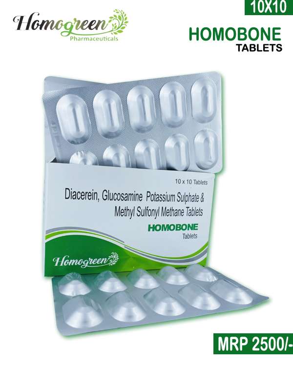 diacerein 50 mg+glucosamine 750 mg+methylsulfonyl 250 mg