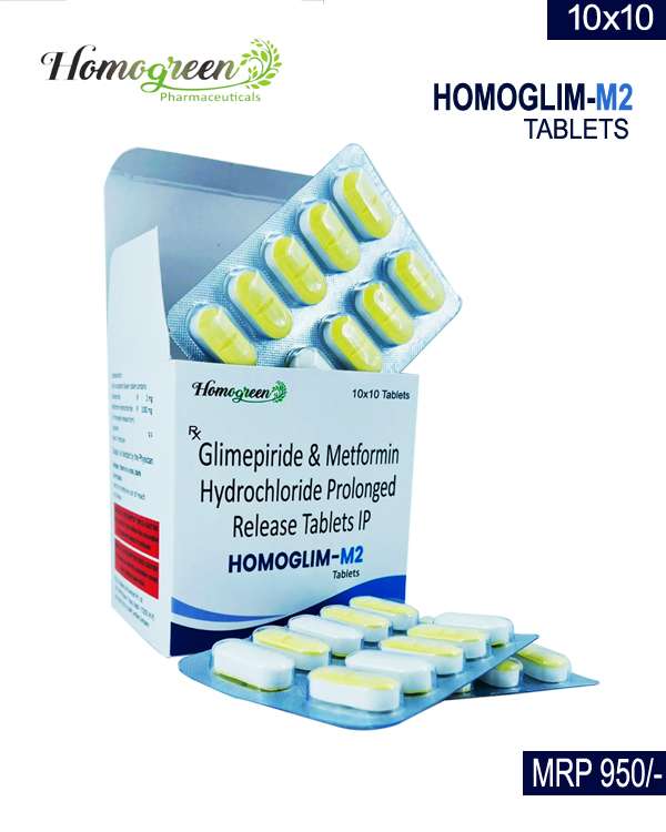 glimipride 2mg+metformine 1000mg(sr)