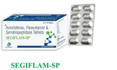 aceclofenac 100mg + serratiopeptidase 15mg + paracetamol 325mg tablets