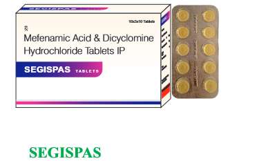 dicyclomine 10mg + mefenamic acid 250mg tablets