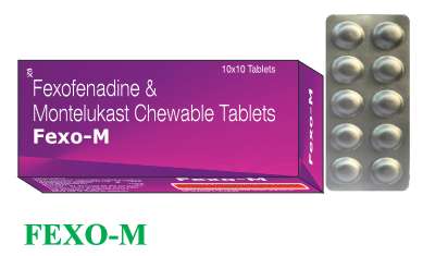 fexofenadine 120mg + montelukast 10mg/uncoated chewable tablets