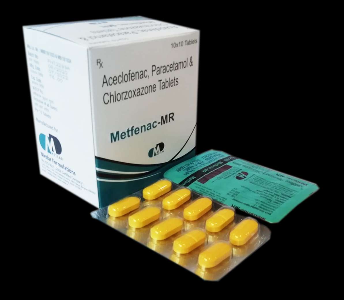aceclo 100 mg + pcm 325 mg + chlorzoxazone 250 mg