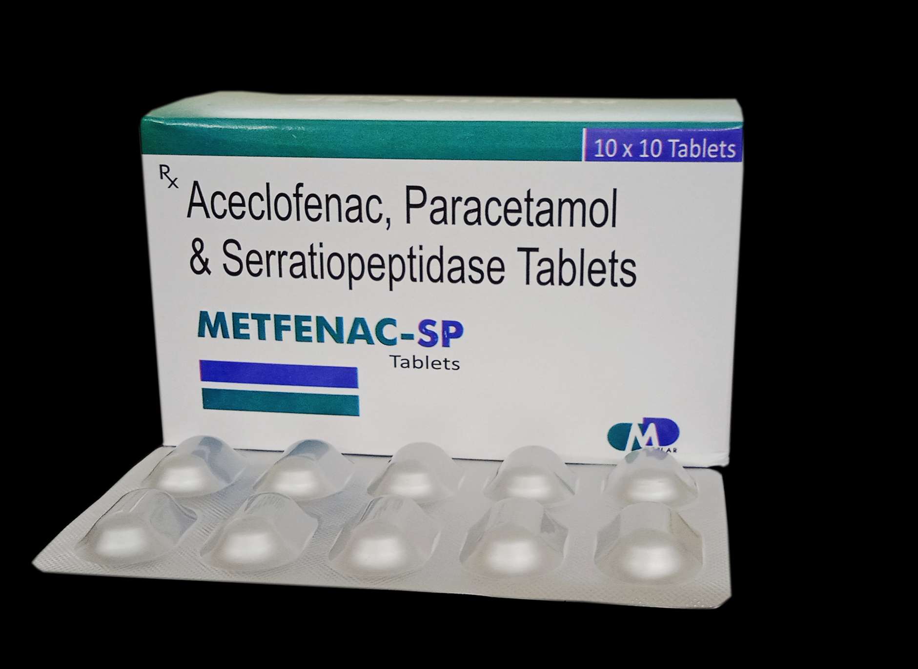 aceclofenac 100 mg + pcm 325 mg + serratio 15 mg