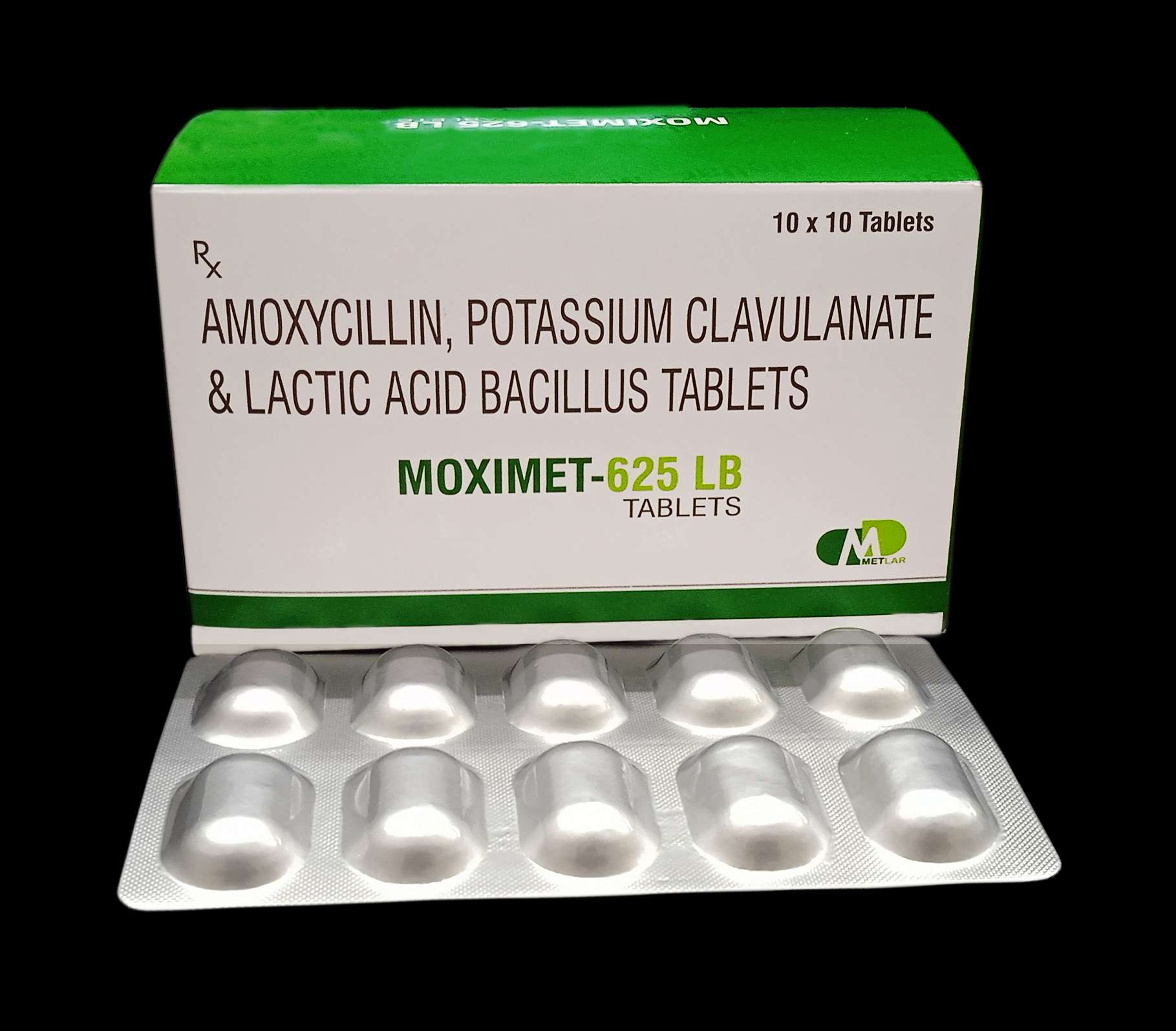 amoxicillin  500 mg + clavulanic acid 125 mg lb
