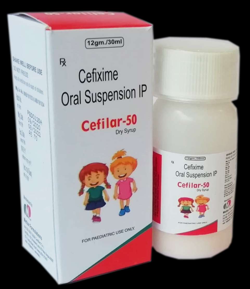 cefixime 50 mg dry syp / 5 ml(without water)