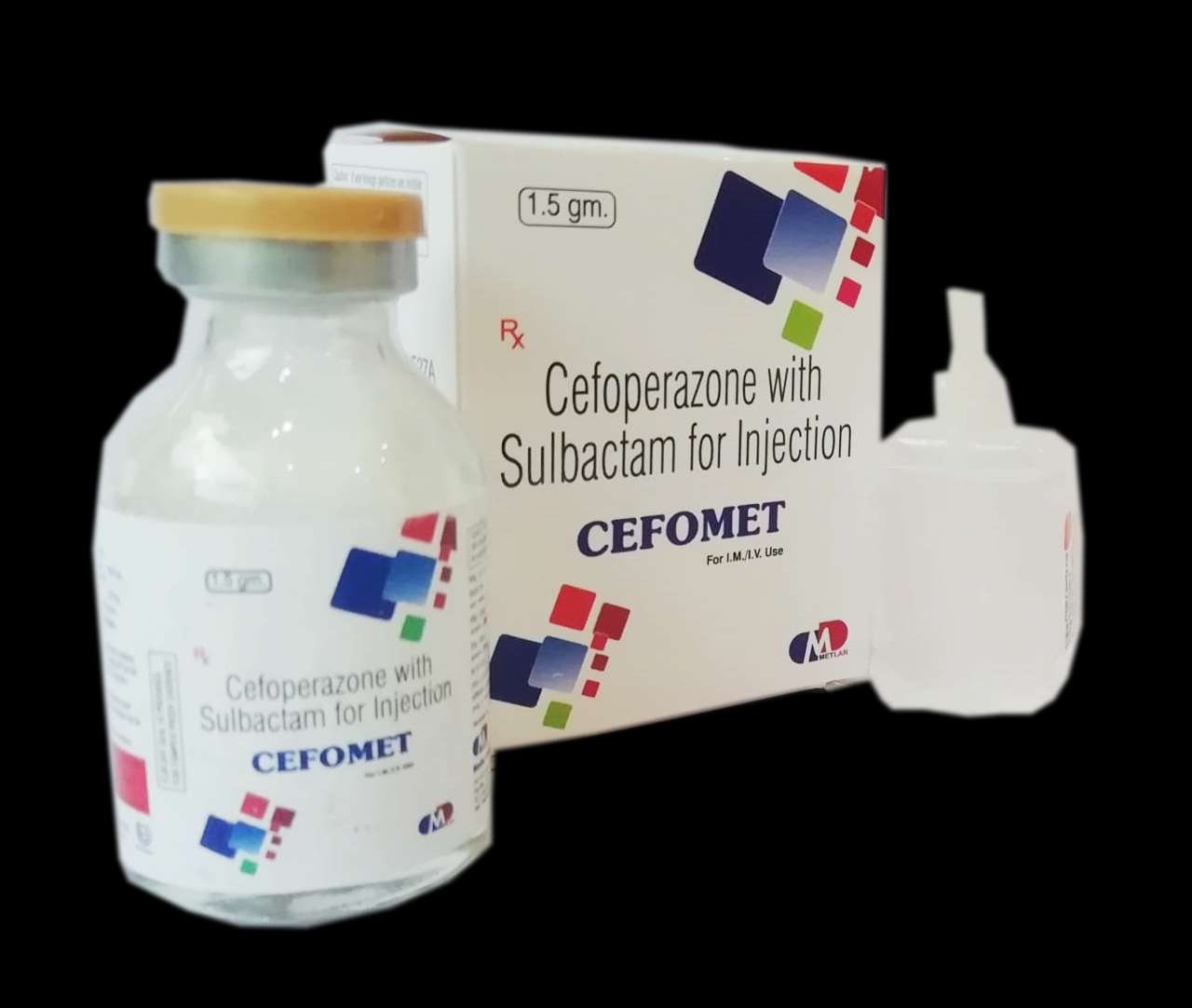 cefoperazone sodium 1 gm
+ sulbactam 500 mg