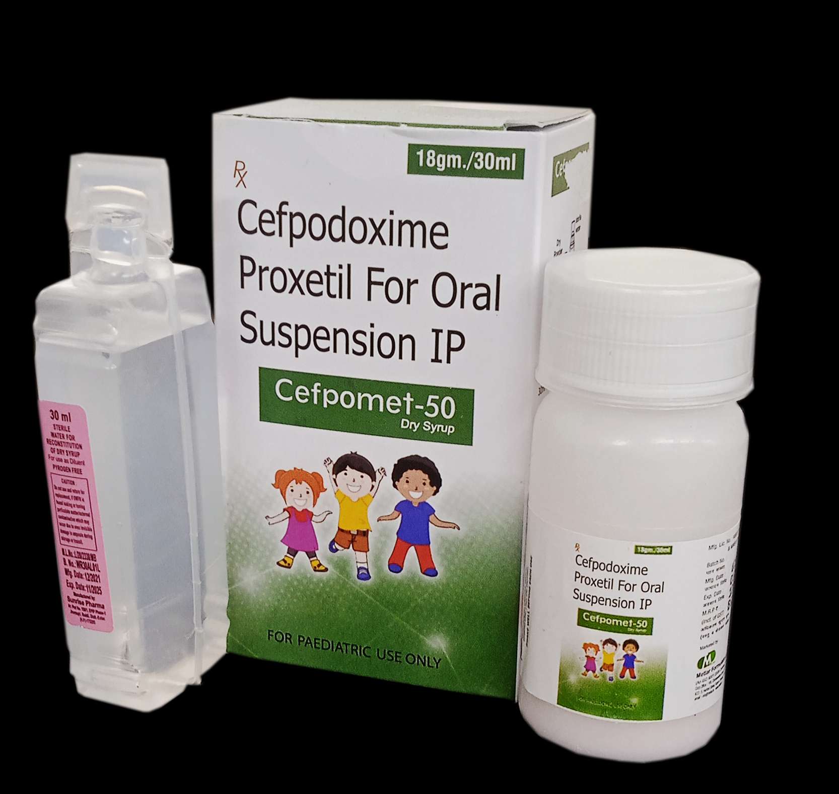 cefpodoxime proxetil 50 mg dry syp / 5 ml(with water)