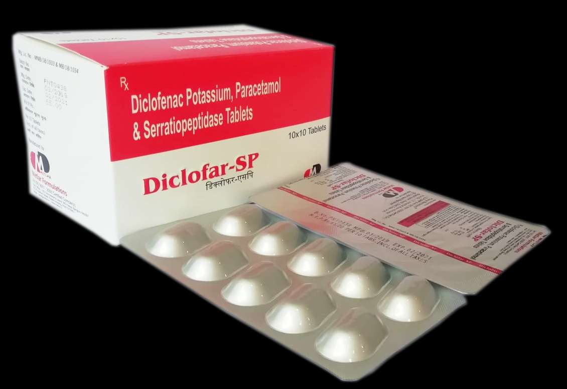 diclofenac potassium 50mg
+pcm 325 mg
+serratiopeptidase 15 mg