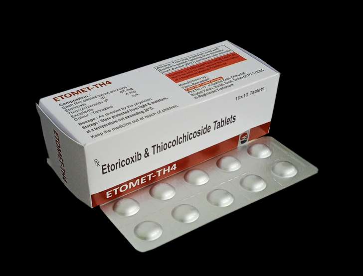 etoricoxib 60 mg
+thiocholchicoside4mg