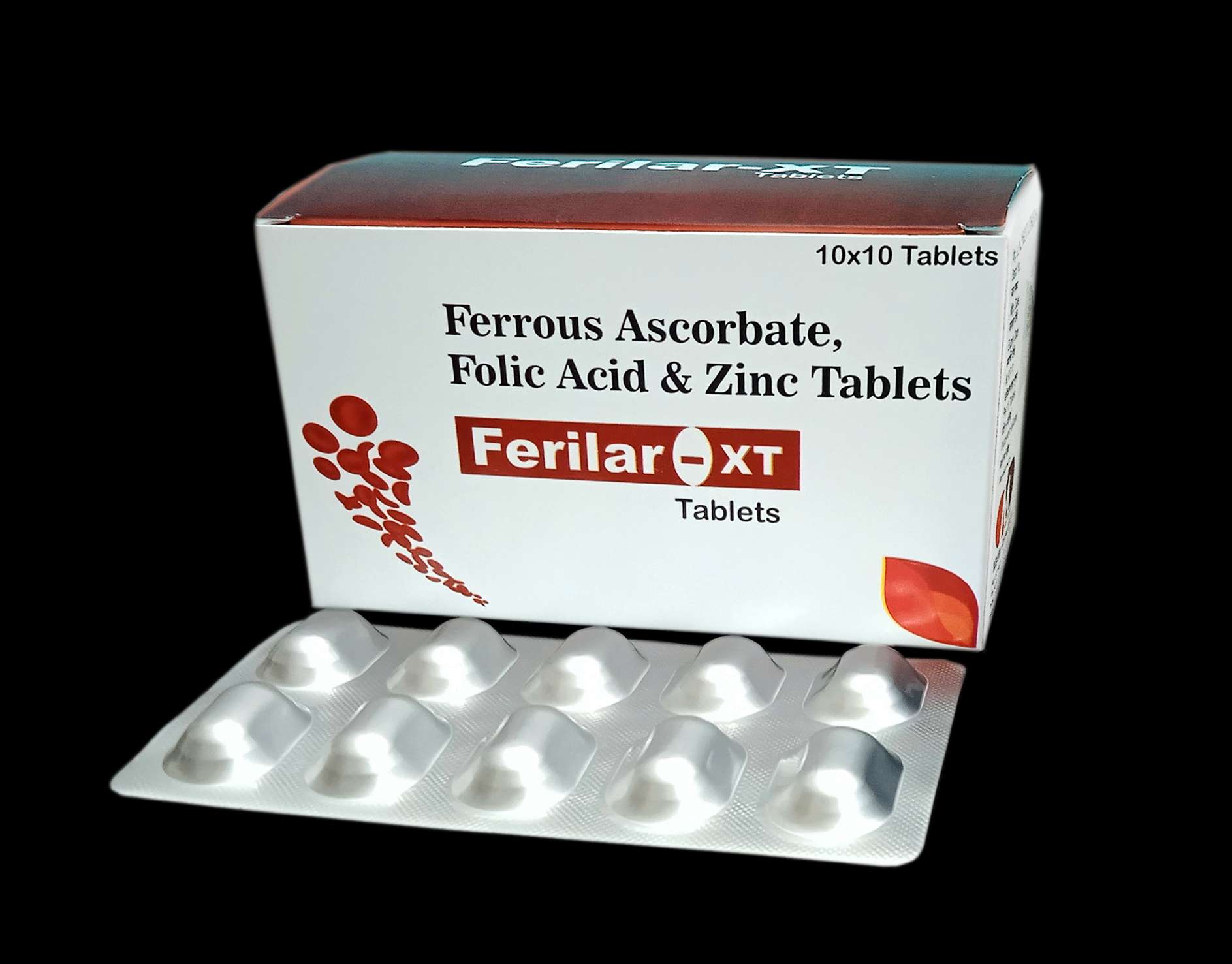 ferrous ascorbate 100 mg
+folic acid1.5 mg+elemental zinc 22.5 mg