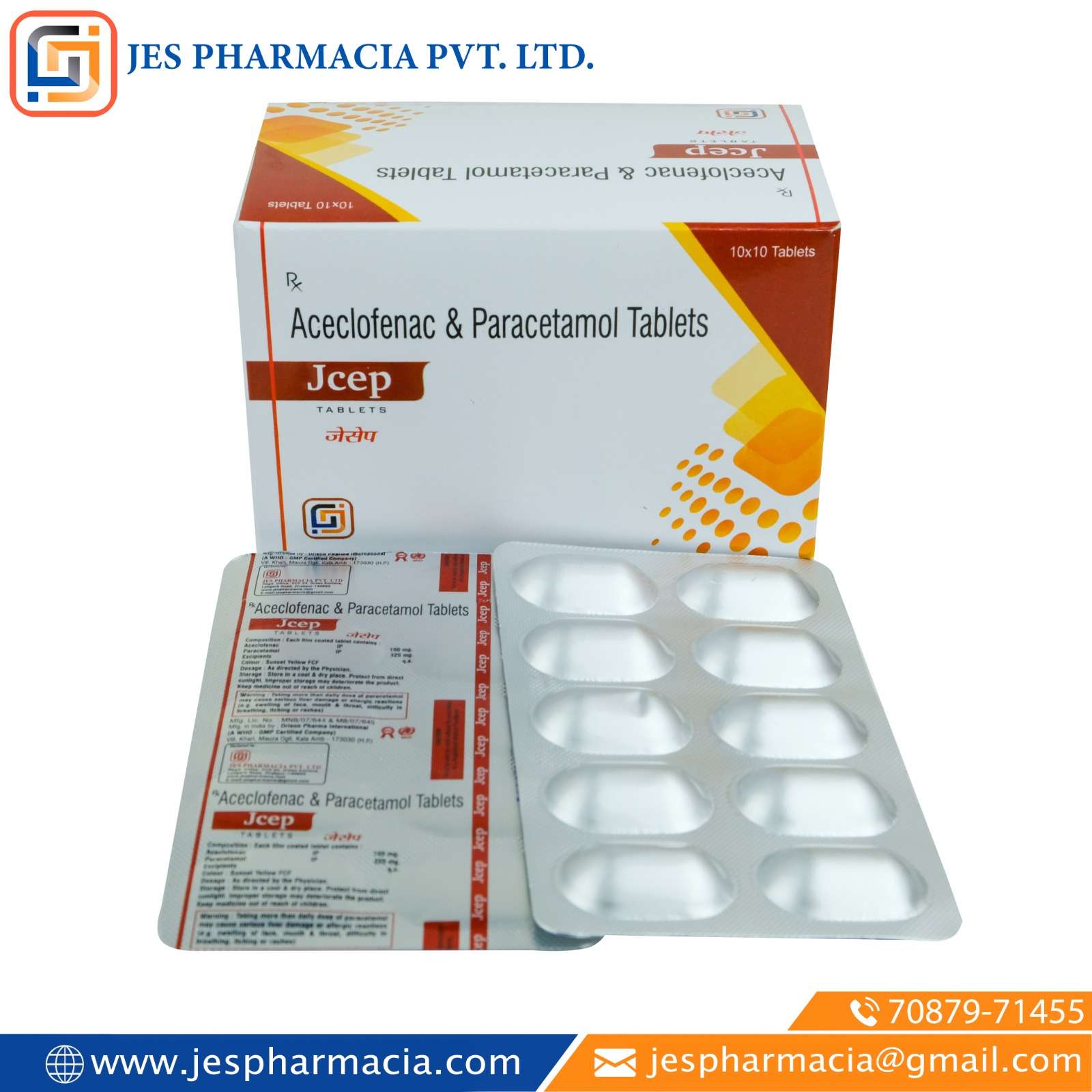 aceclofenac 100 mg+ paracetamol 325 mg tablet