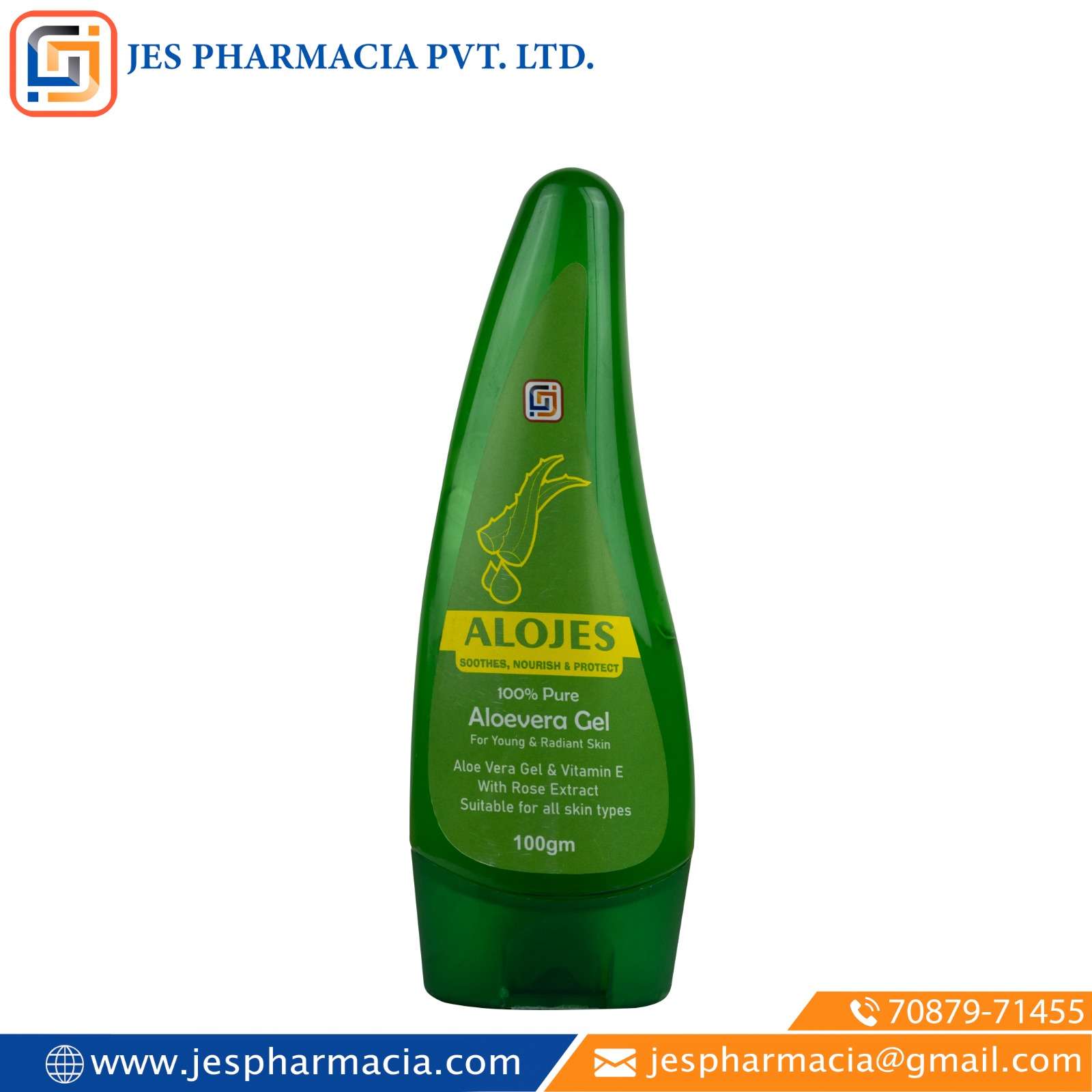 aloe vera gel & vitamin e with rose extract.                                     (suitable for all skin type)