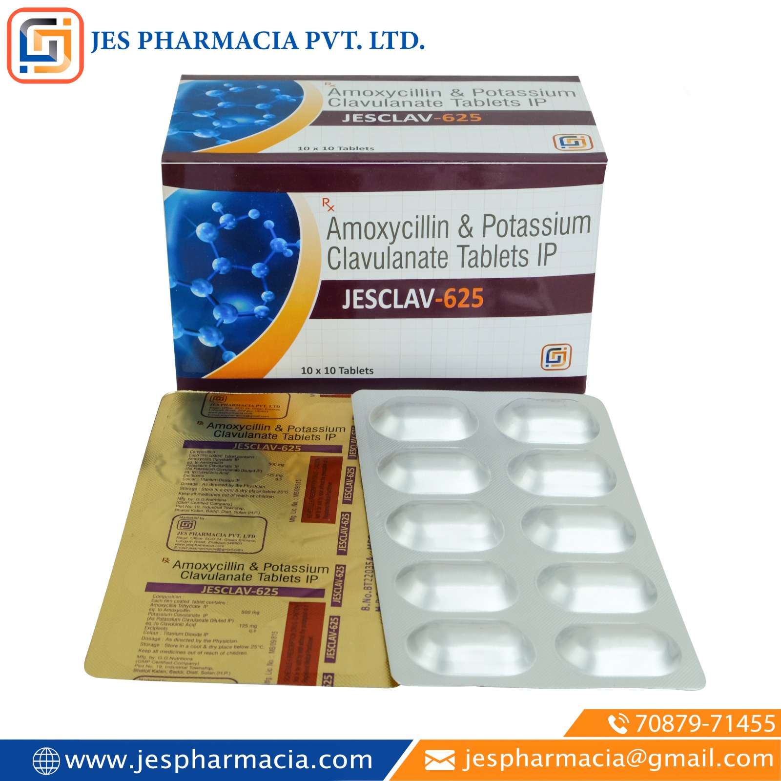 amoxycillin 500 mg + clavulanate potassium   125 mg tablet