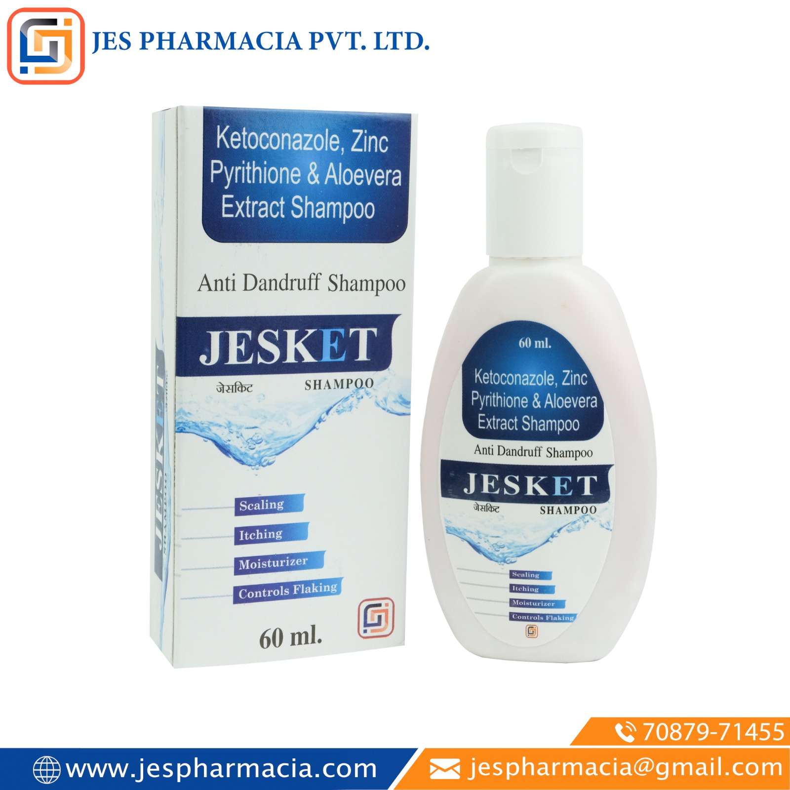 ketoconazole   2 % w/v + zinc pyrithione 1 % w/v + aloevera extract 10% w/v   shampoo base