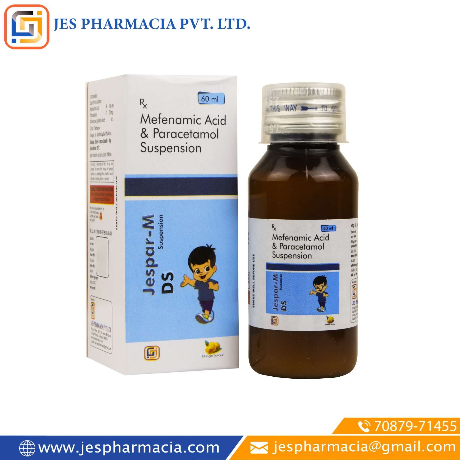 mefenamic 100 mg + paracetamol 250 mg suspension