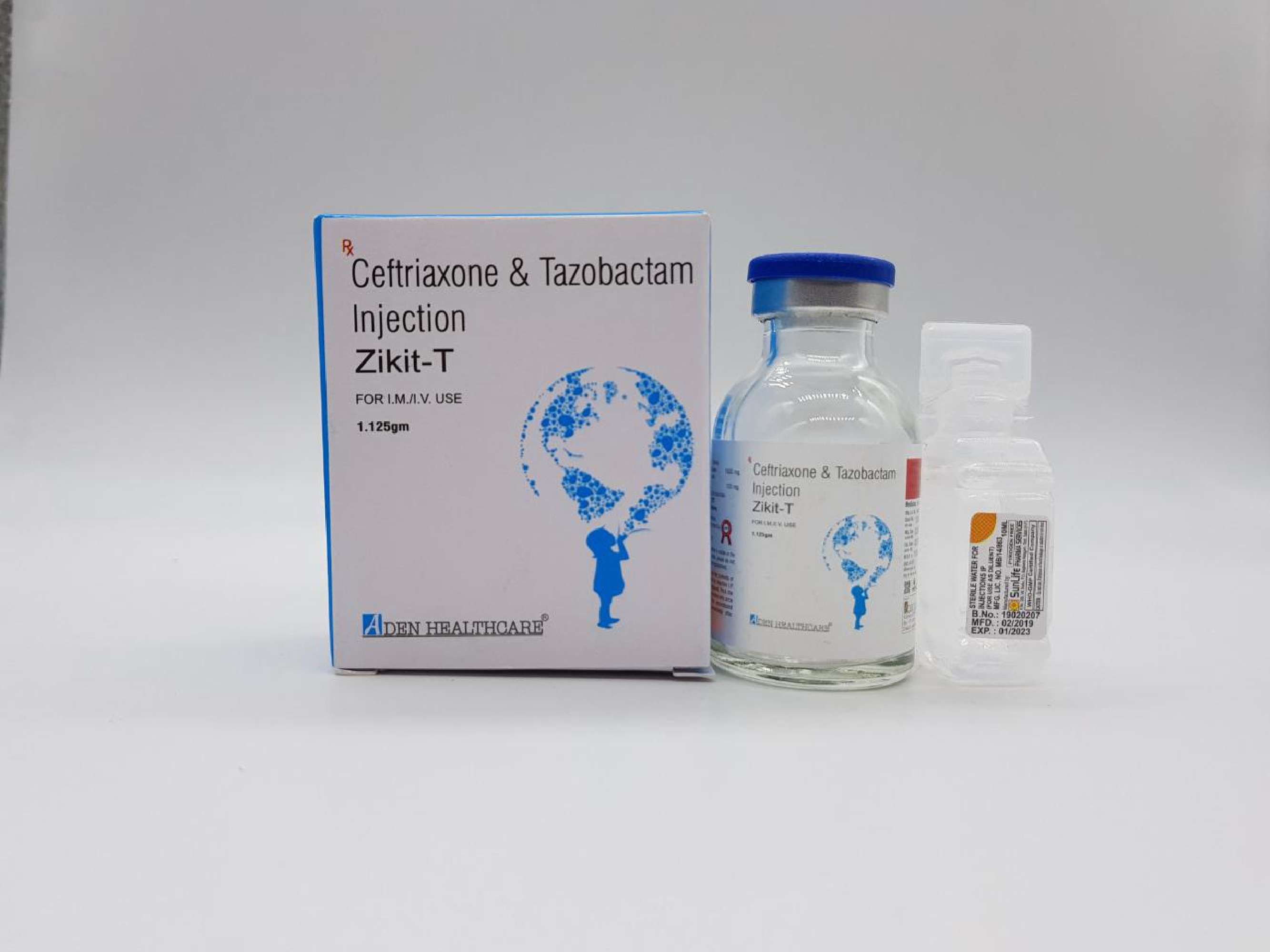 ceftriaxone  1000+ tazobactam 125