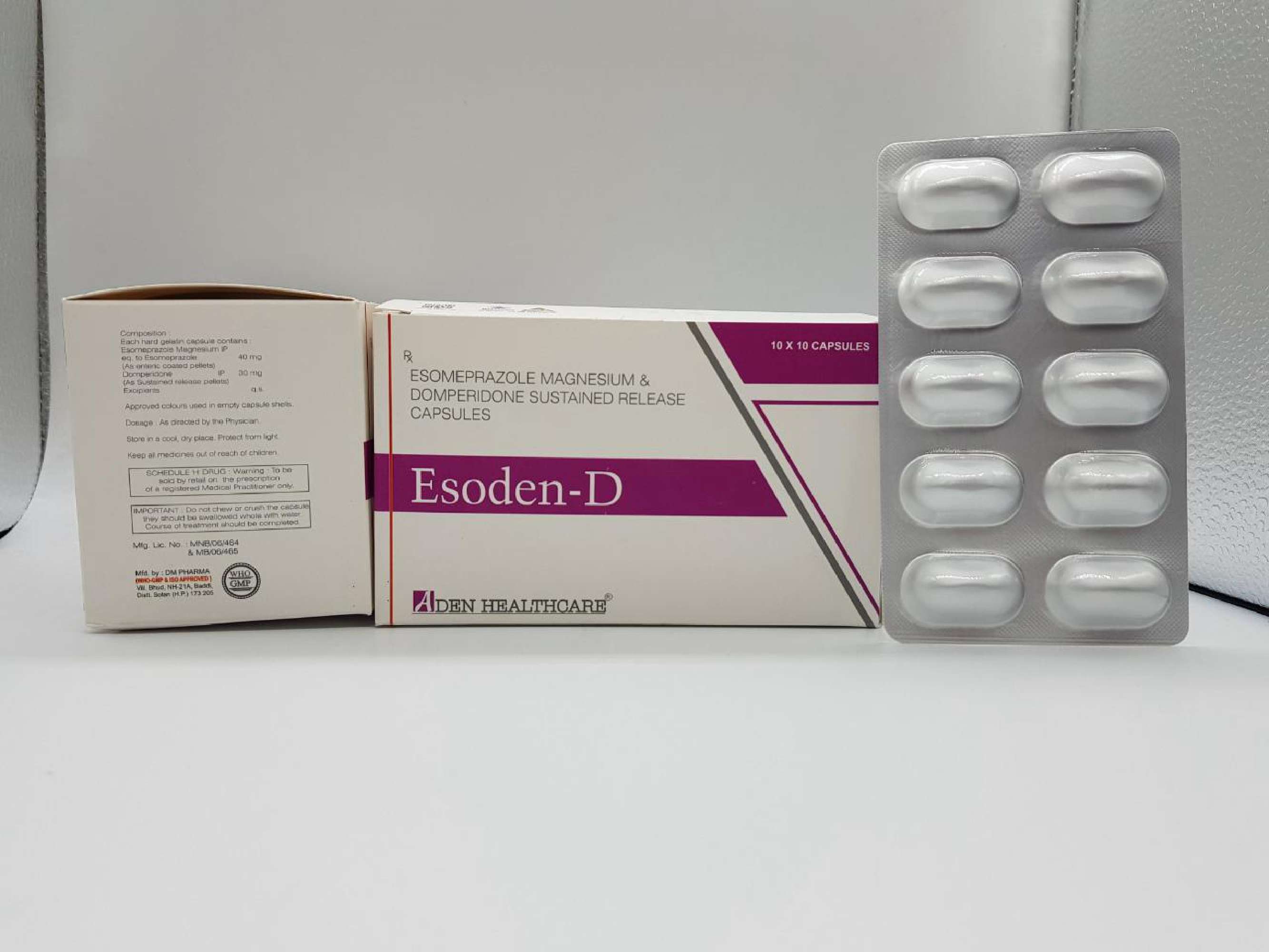 esomeprazole 40mg + domperidone 30mg  sr