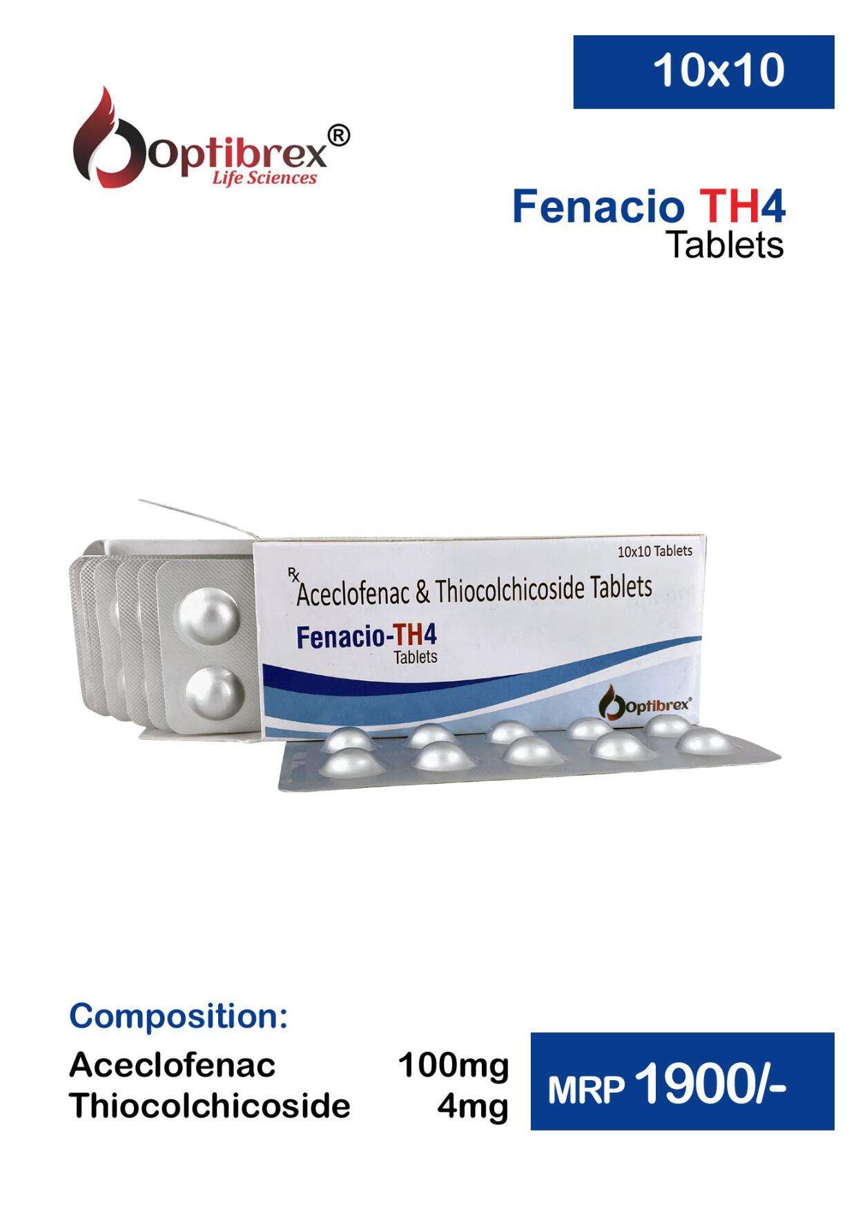 aceclofenac 100mg. + thiocolchicoside 4mg.