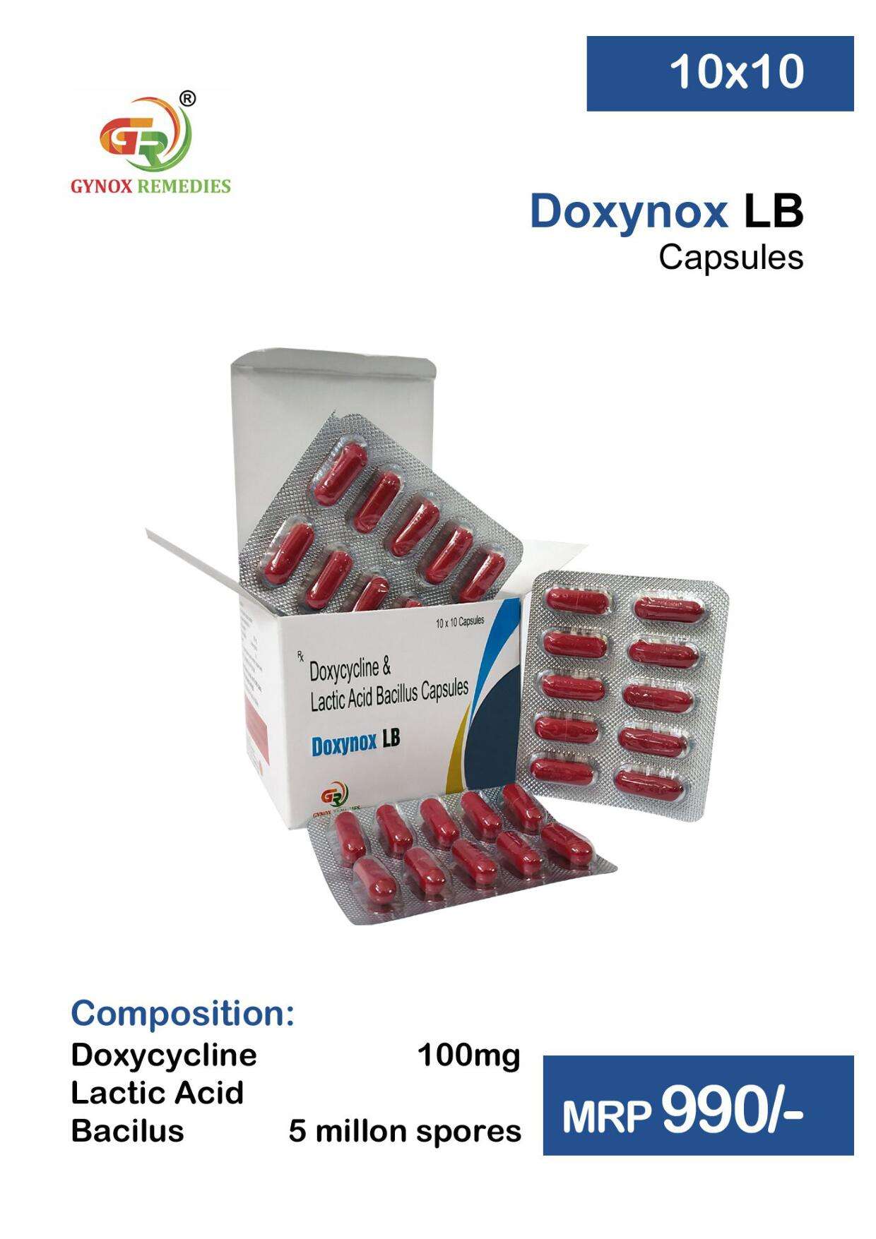 doxycycline 100mg + lb 5 millon spores