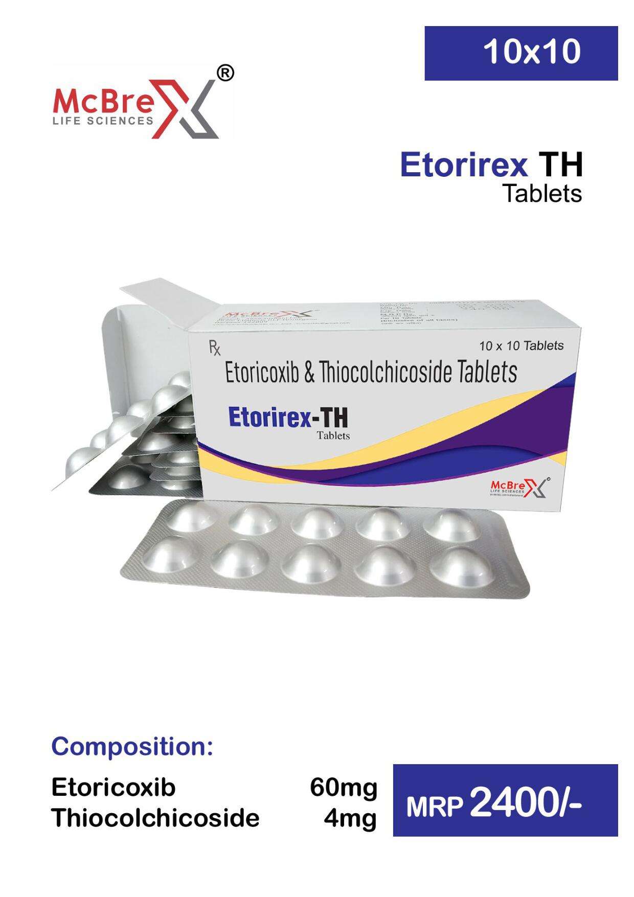 etoricoxib 60mg + thiocolchicoside 4mg