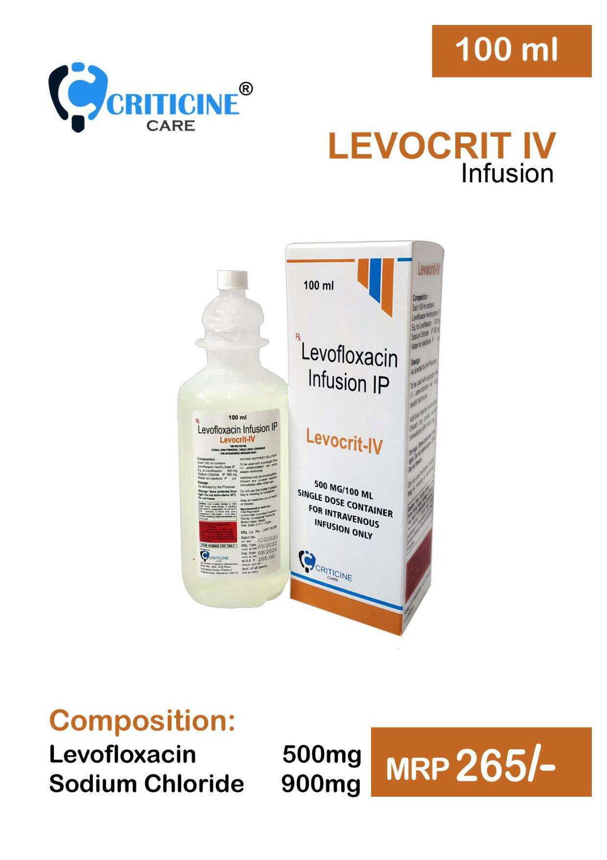 levofloxacin 500mg + sodium chloride 900mg