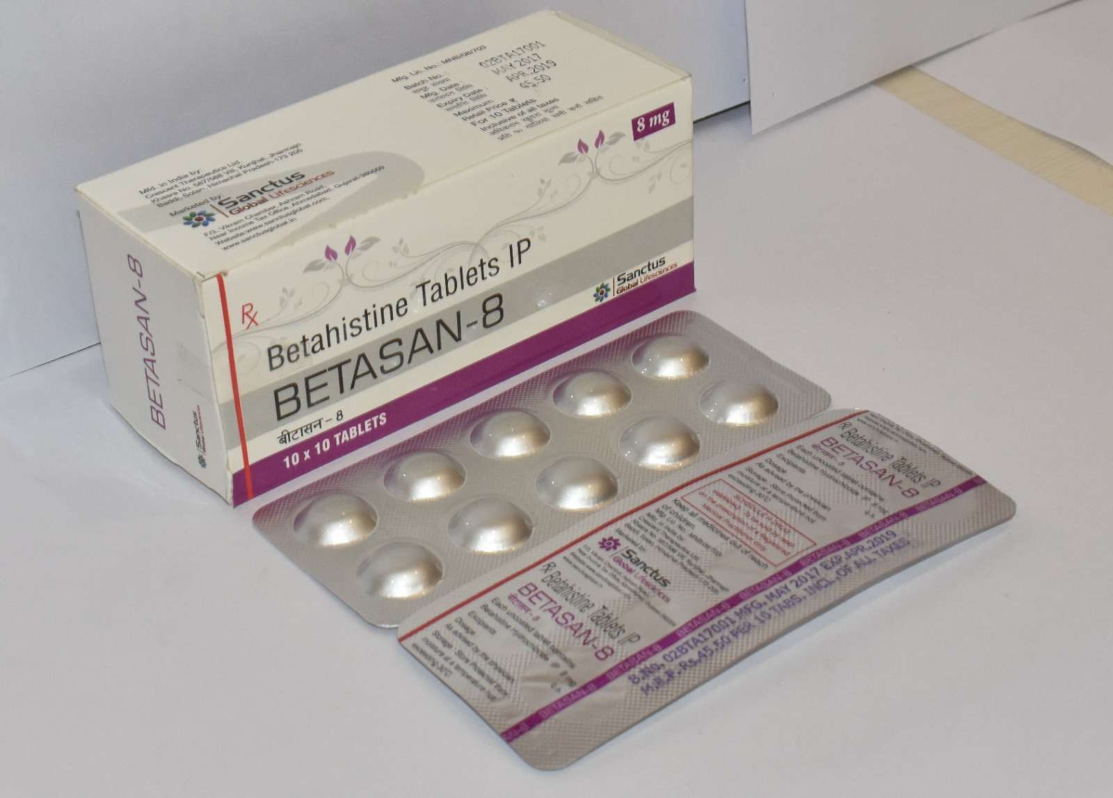 betahistine  ip 8 mg