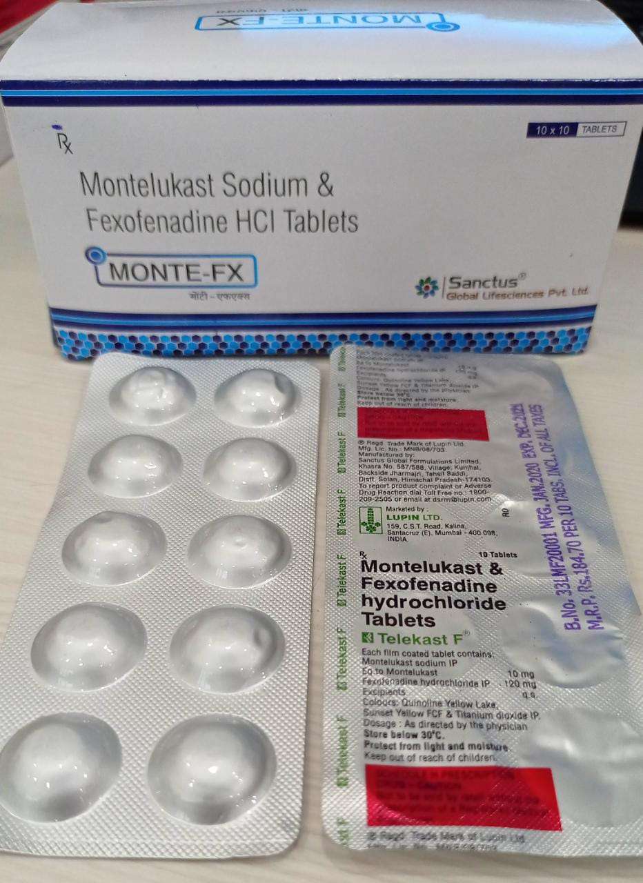 fexofenadine 120mg + montelukast 10mg