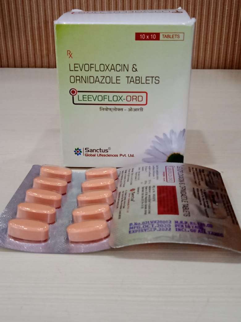 levofloxacin 250mg + ornidazole 500mg