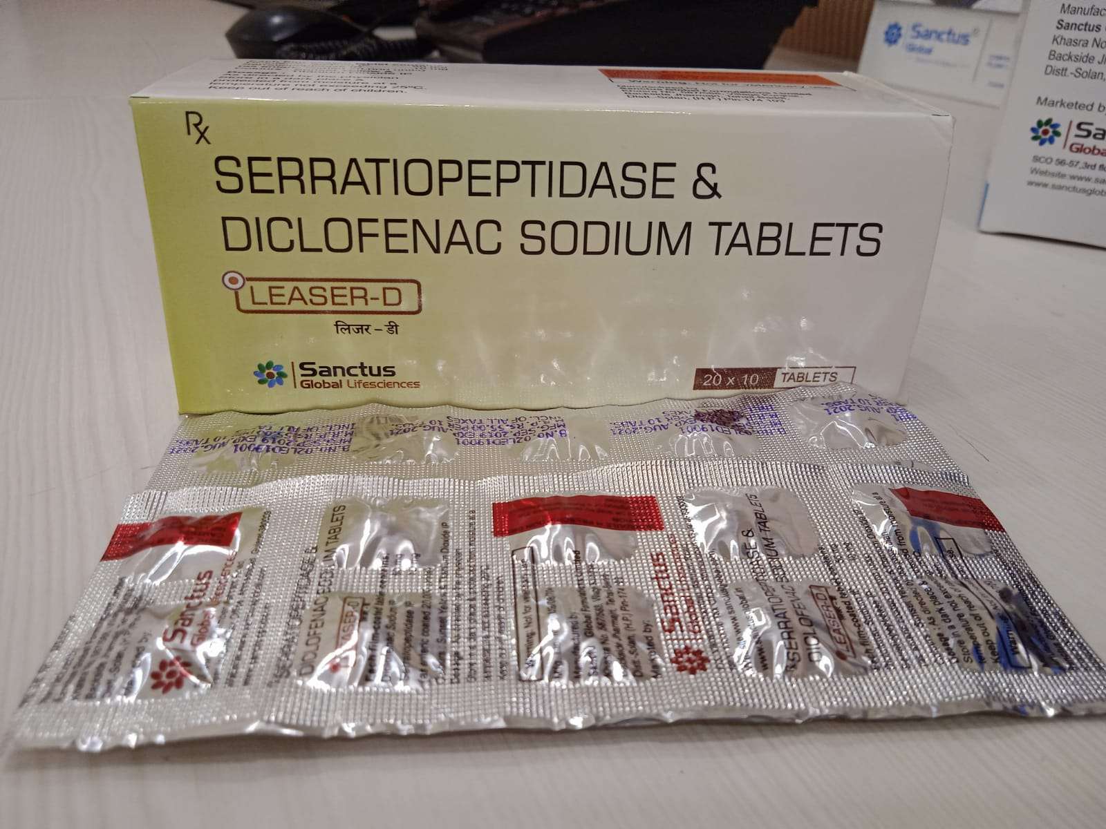 serratiopeptidase 10mg and diclofenac sodium 50mg