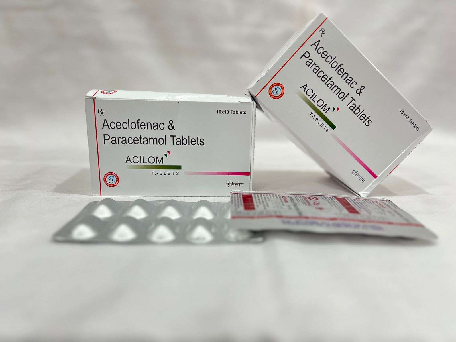 aceclofenac 100 mg + paracetamol
325mg