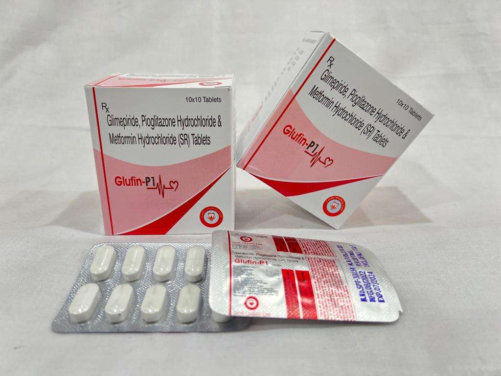 glimepiride1 mg + pioglitazone hcl 15mg +
metformin hcl 500 mg tablets