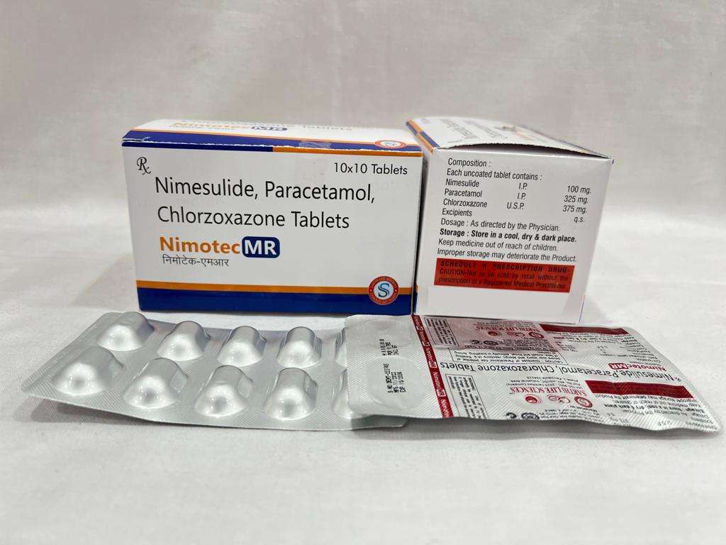 nimesulide 100mg + paracetamol  325mg + chlorzoxazone 375mg