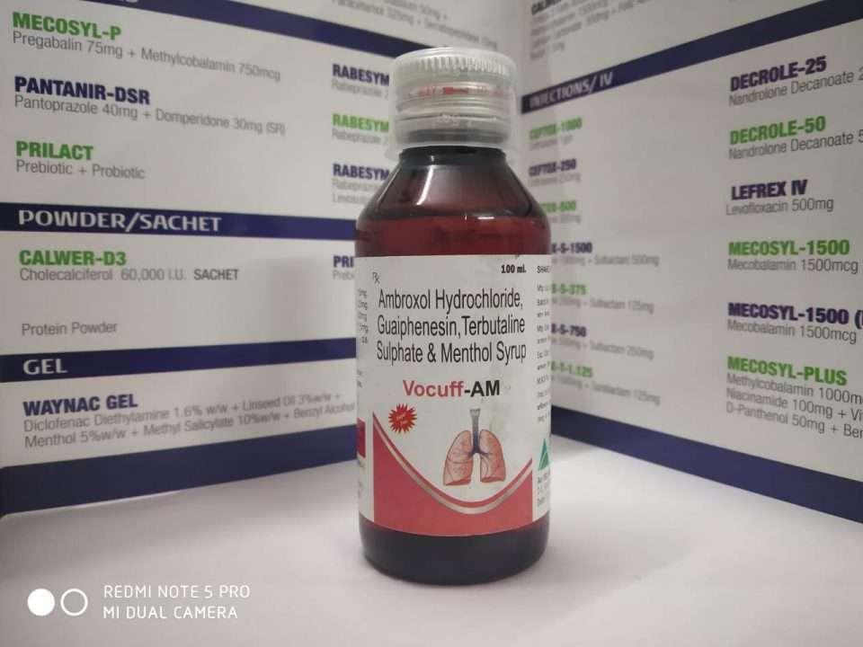 ambroxol hydrochloride 15 mg + terbutaline sulphate 1.25 mg + guaiphenesin 50 mg