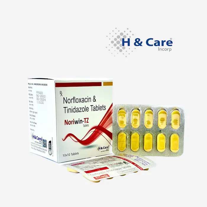 norfloxacin 400mg + tinidazole 600mg