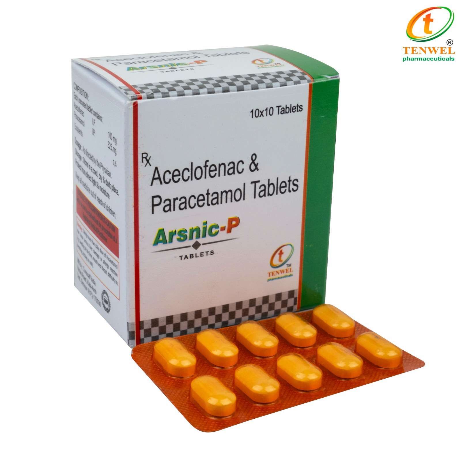 aceclofenac 100mg + paracetamol  325mg