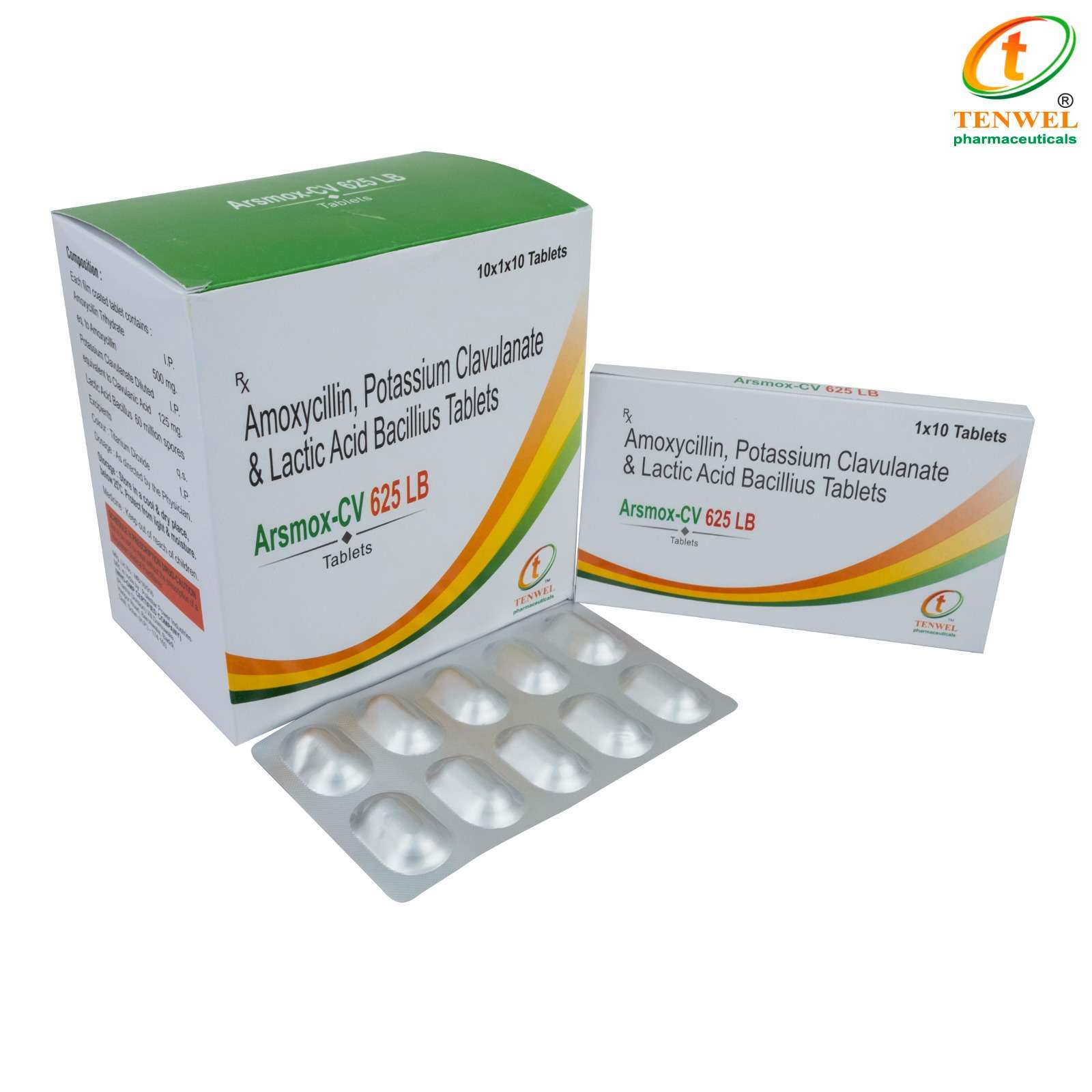 amoxycillin 500mg + potassium clavulanate 125mg & lactic acid bacillus tablets