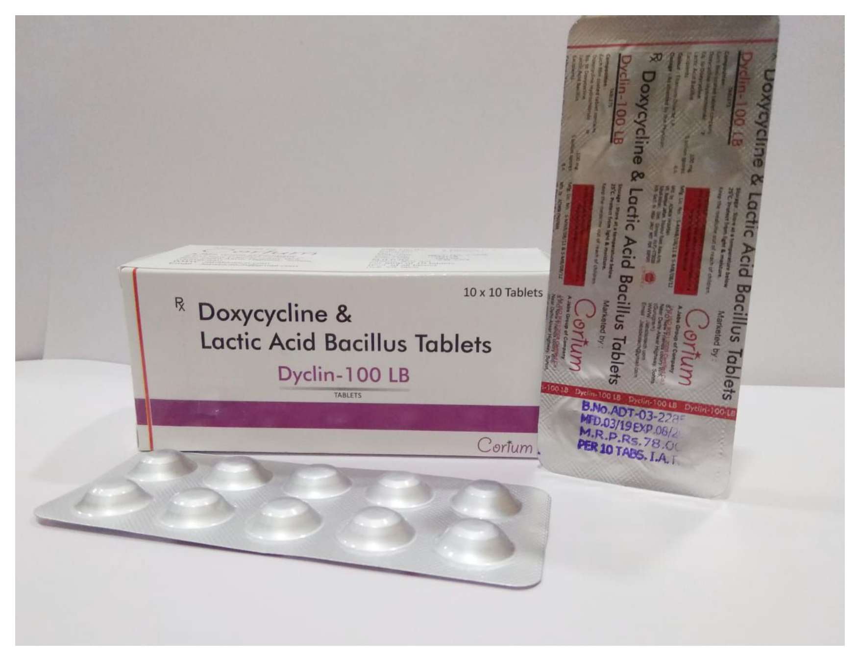 doxycycline + lactic acid bacillus tablets