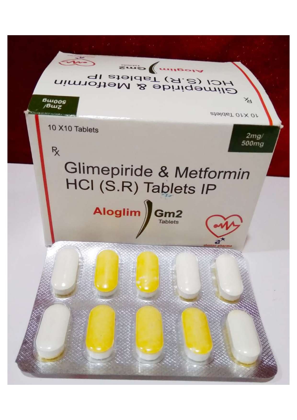 glimepiride 2mg + metformin 500 mg