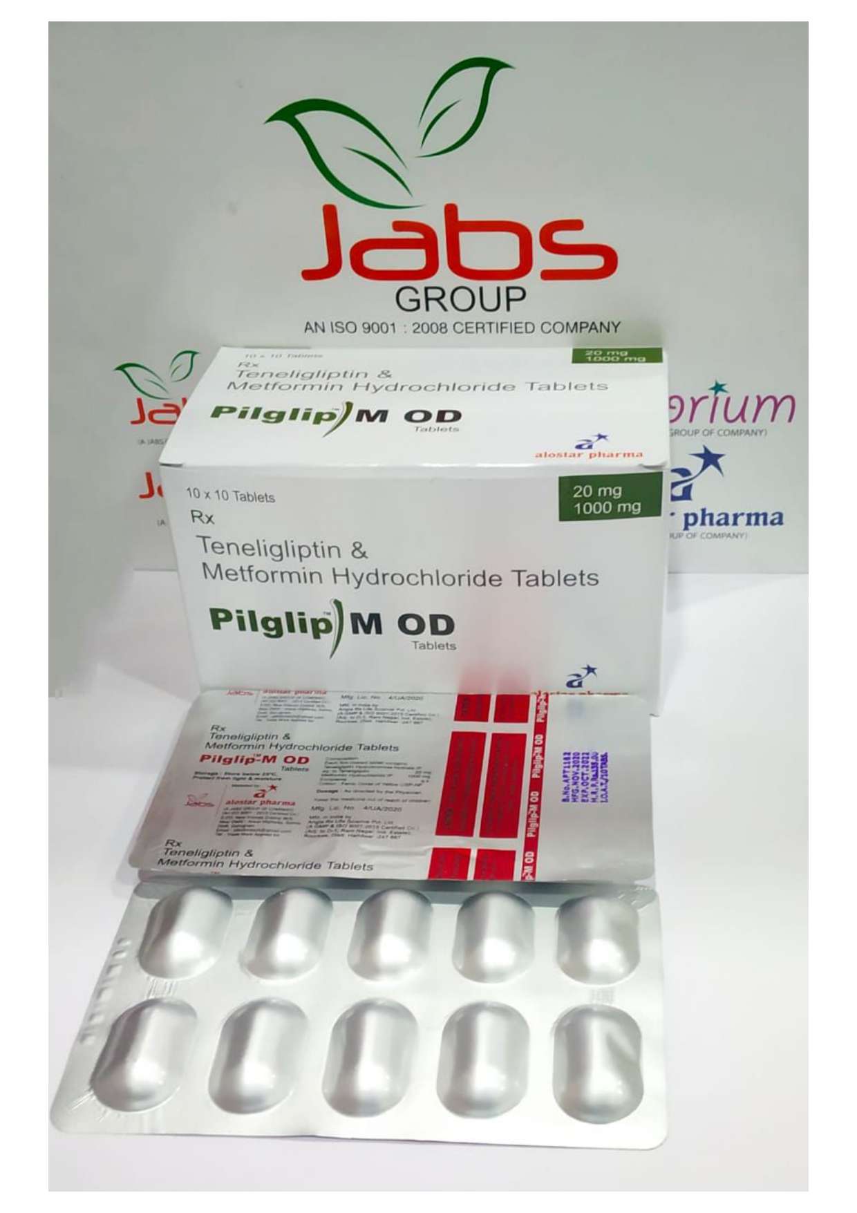 teneligliptin 20 mg + metformin hydrochloride 1000mg