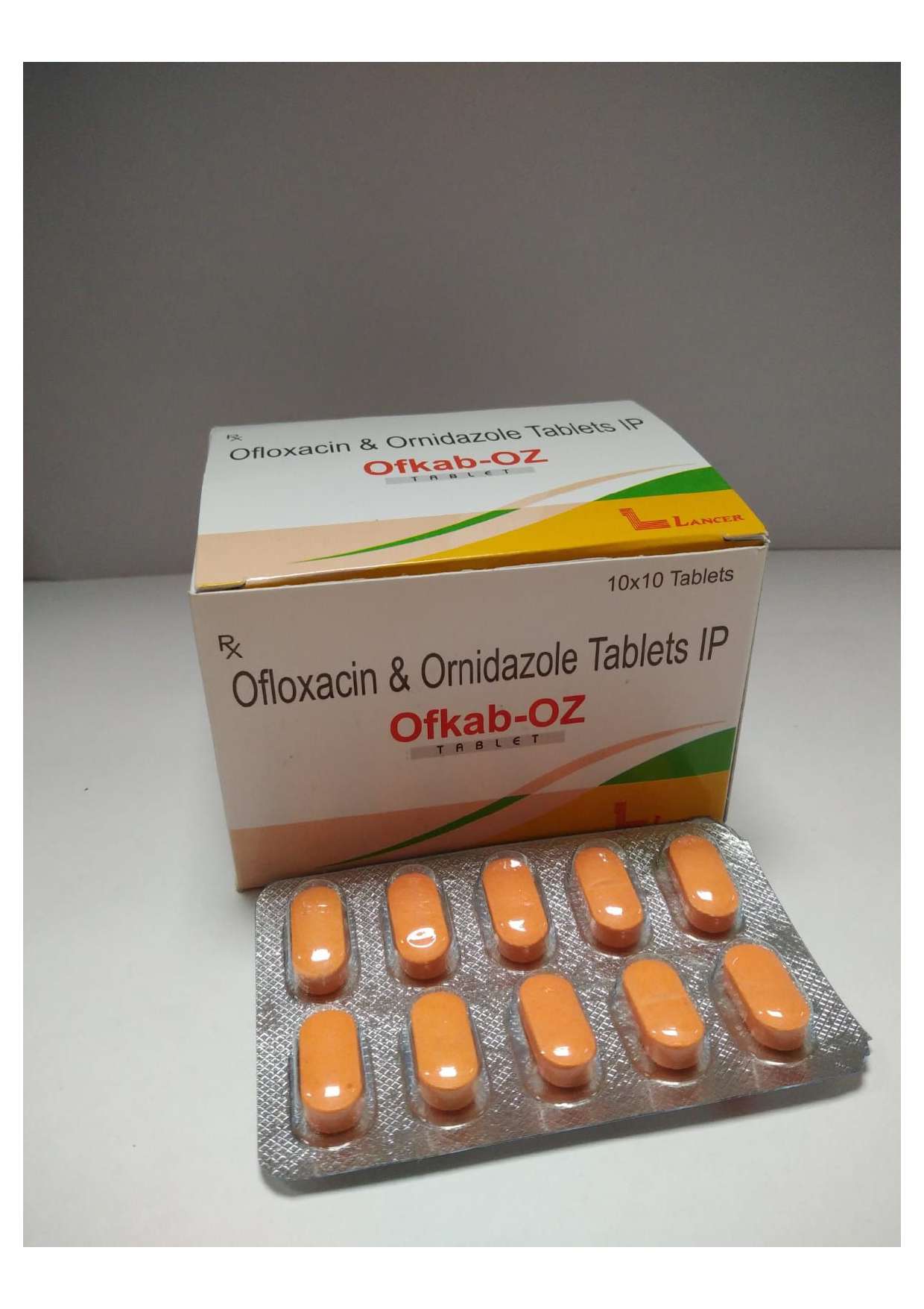 ofloxacin 200mg +  ornidazole  500mg