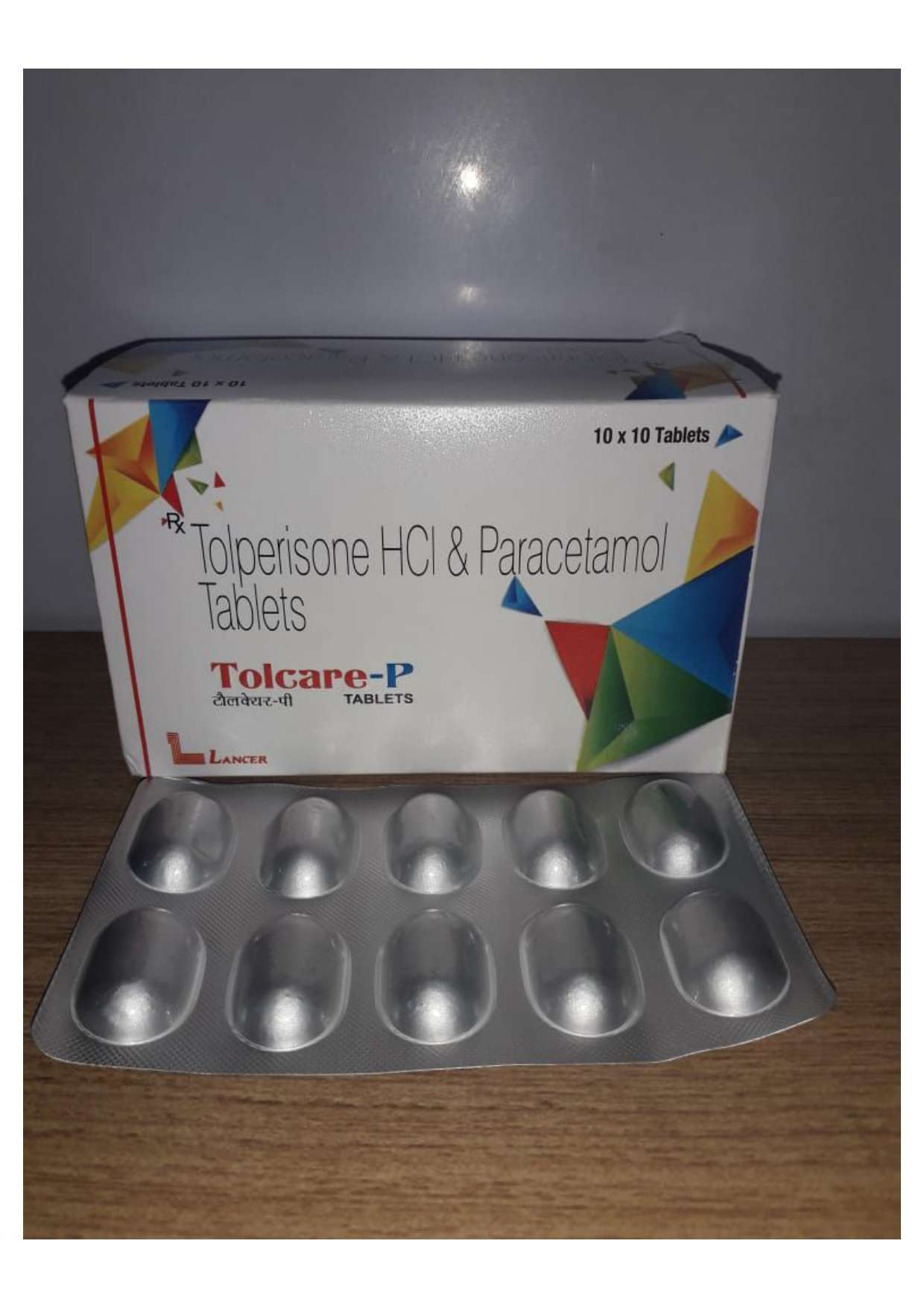 tolperisone hci jp  150mg + paracetamol   ip  500 mg