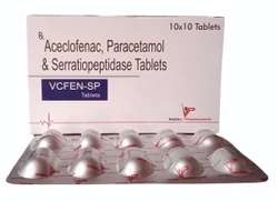 aceclofenac 100 mg + paracetamol 325 mg + serratiopeptidase 15 mg
