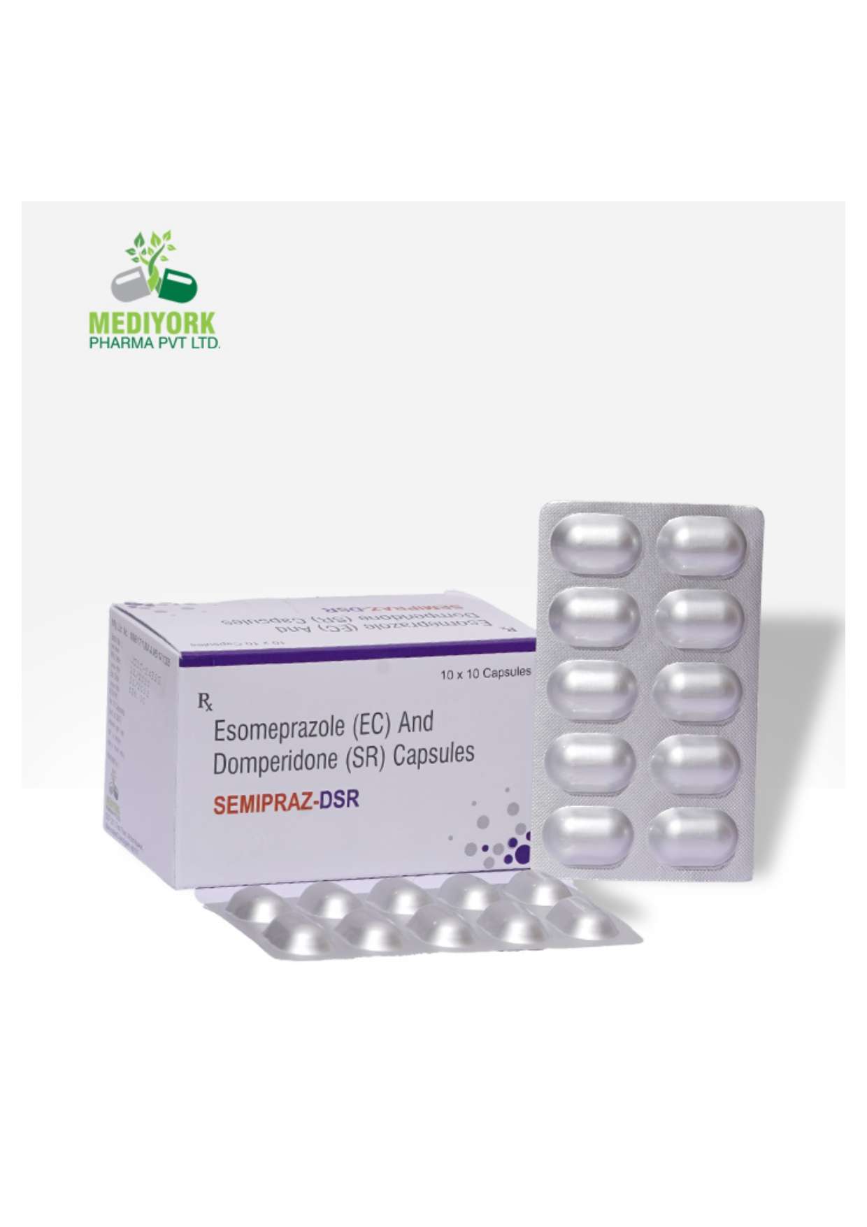 esomeprazole 40 mg + domperidone  30 mg sr