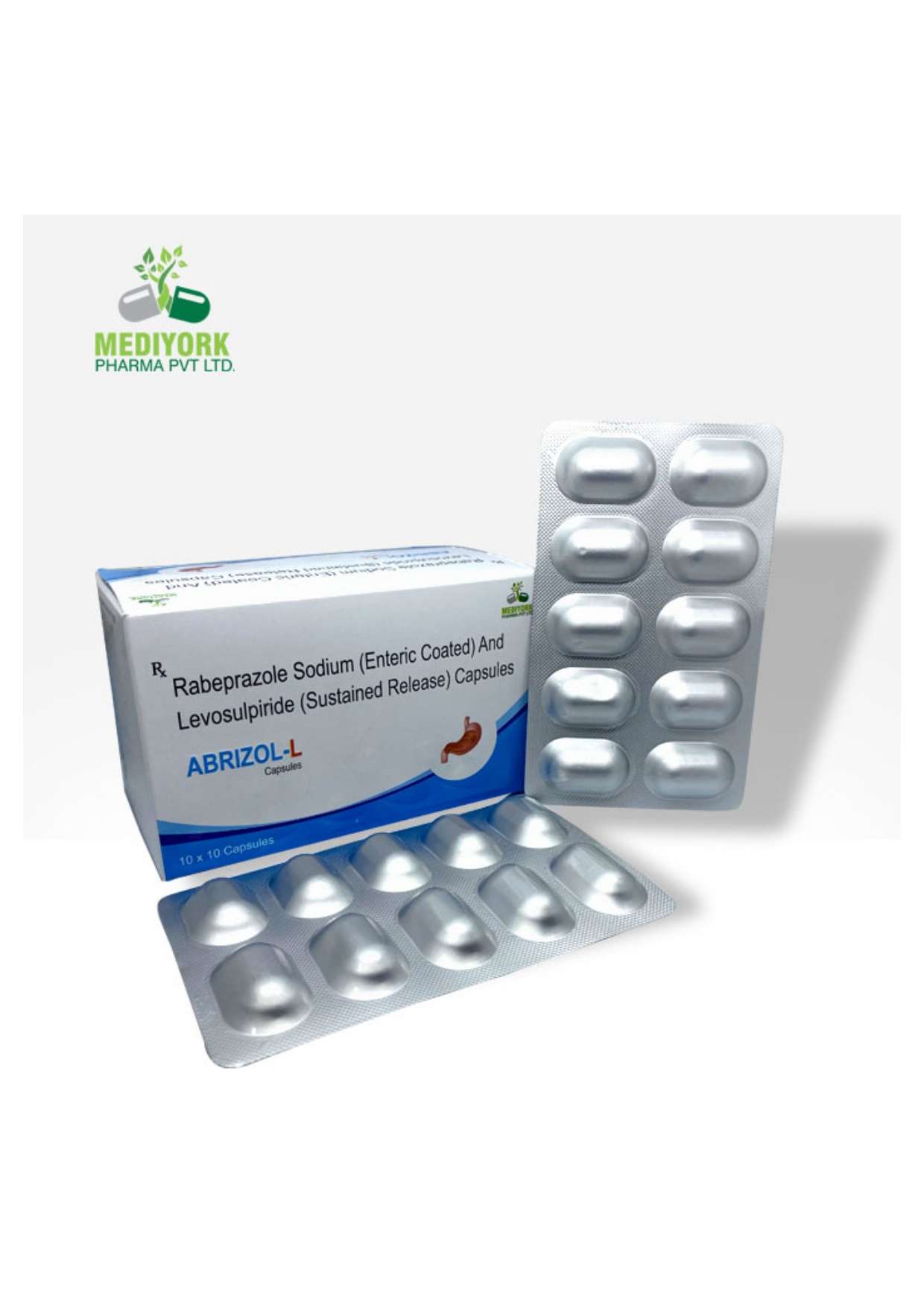 rabeprozole 20 mg + levosulpiride 75 mg