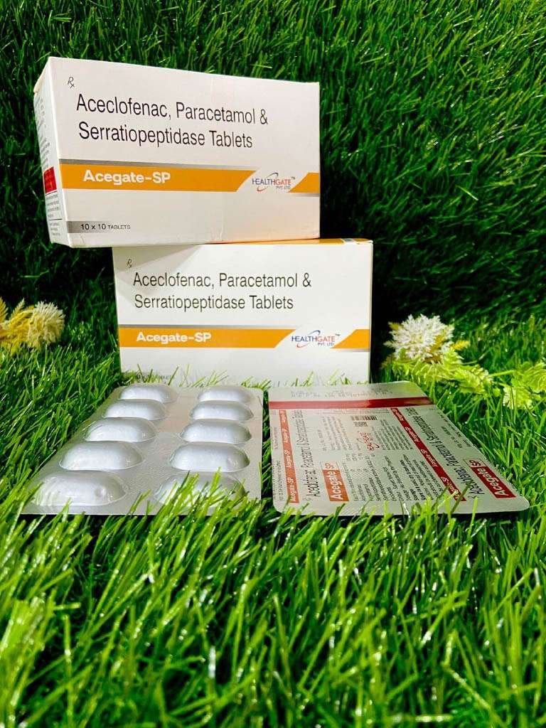 aceclofenac 100+ paracetamol 325 + serratiopeptidase 15mg