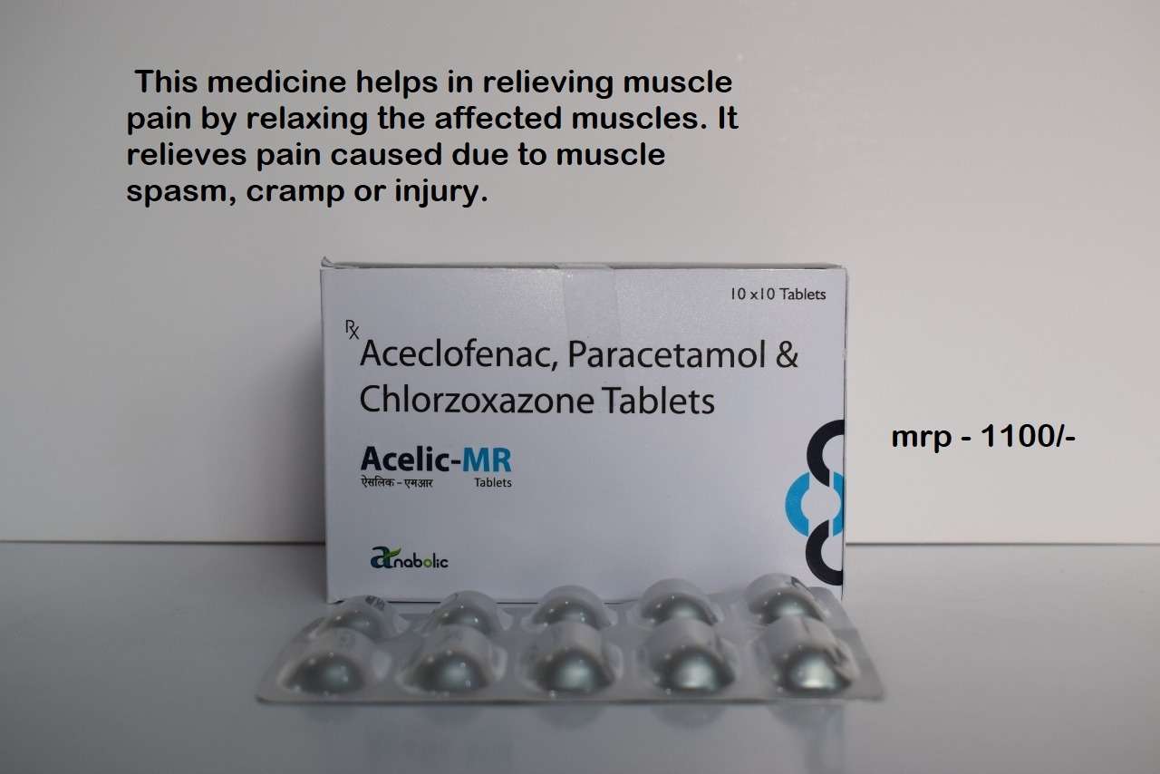 aceclofenac  100  mg  +  paracetamol  325  mg  +  chlorzoxazone  250  mg