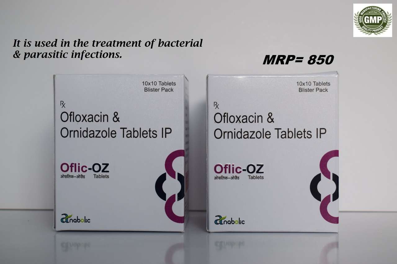 ofloxacin  200  mg  +  ornidazole  500  mg